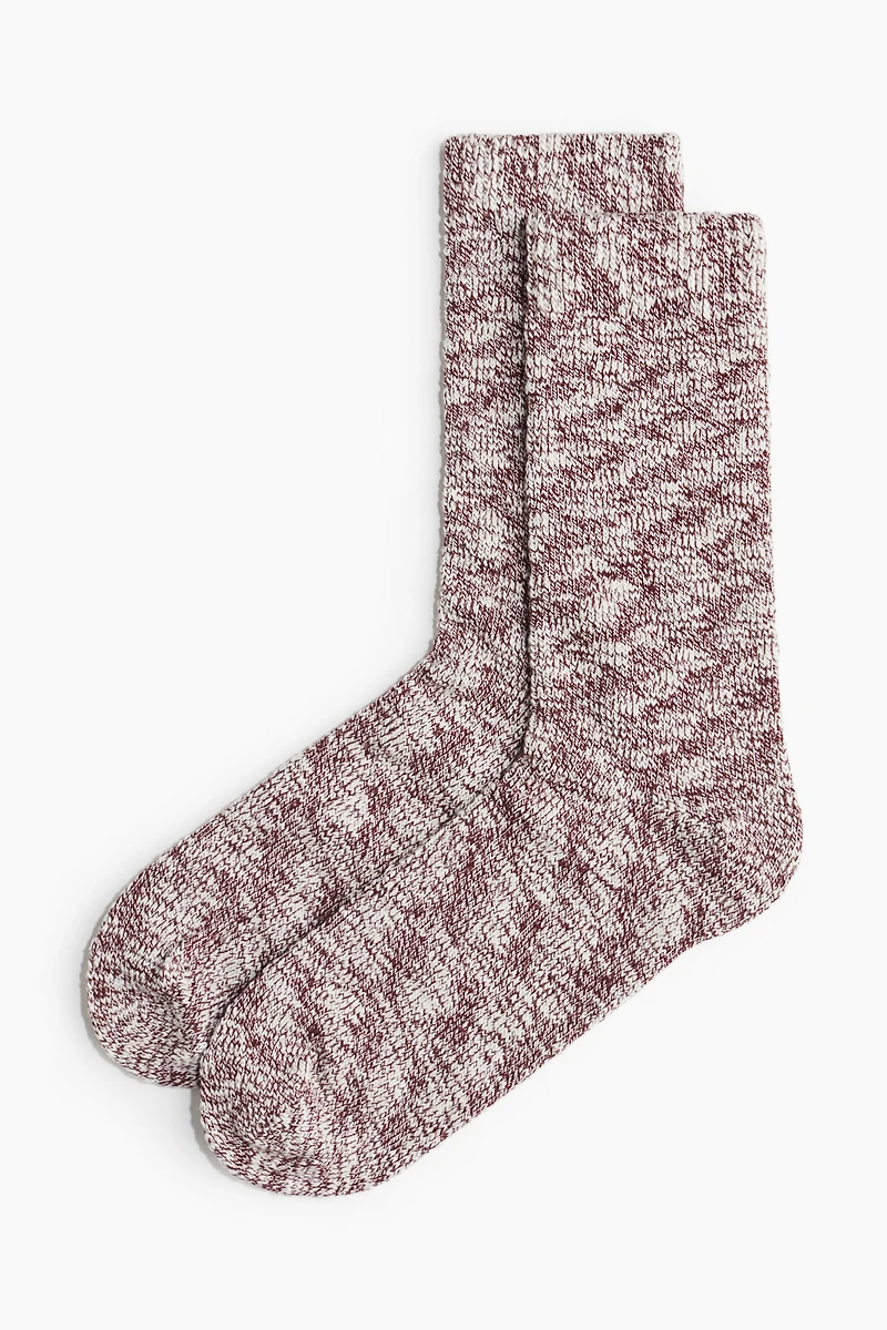 Rib-Knit Socks