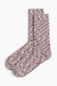 Rib-Knit Socks