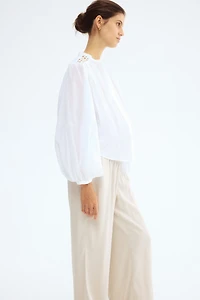 MAMA Pantalon droit en sergé