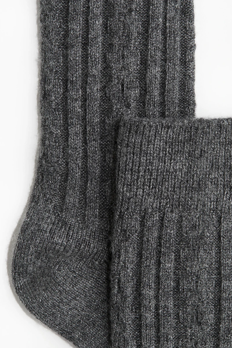 Mixed-Knit Socks
