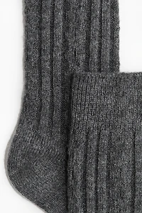 Mixed-Knit Socks