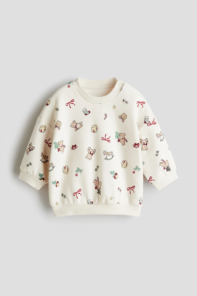 Chandail imprimé avec intérieur brossé