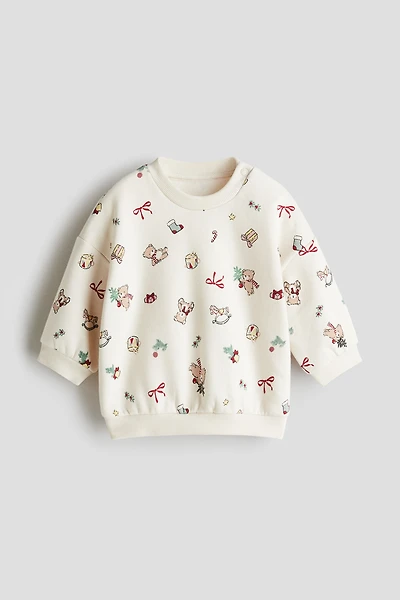 Chandail imprimé avec intérieur brossé