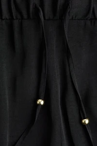 Wide-Leg Drawstring Pants