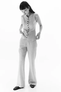 Pantalon sur mesure en lin mélangé