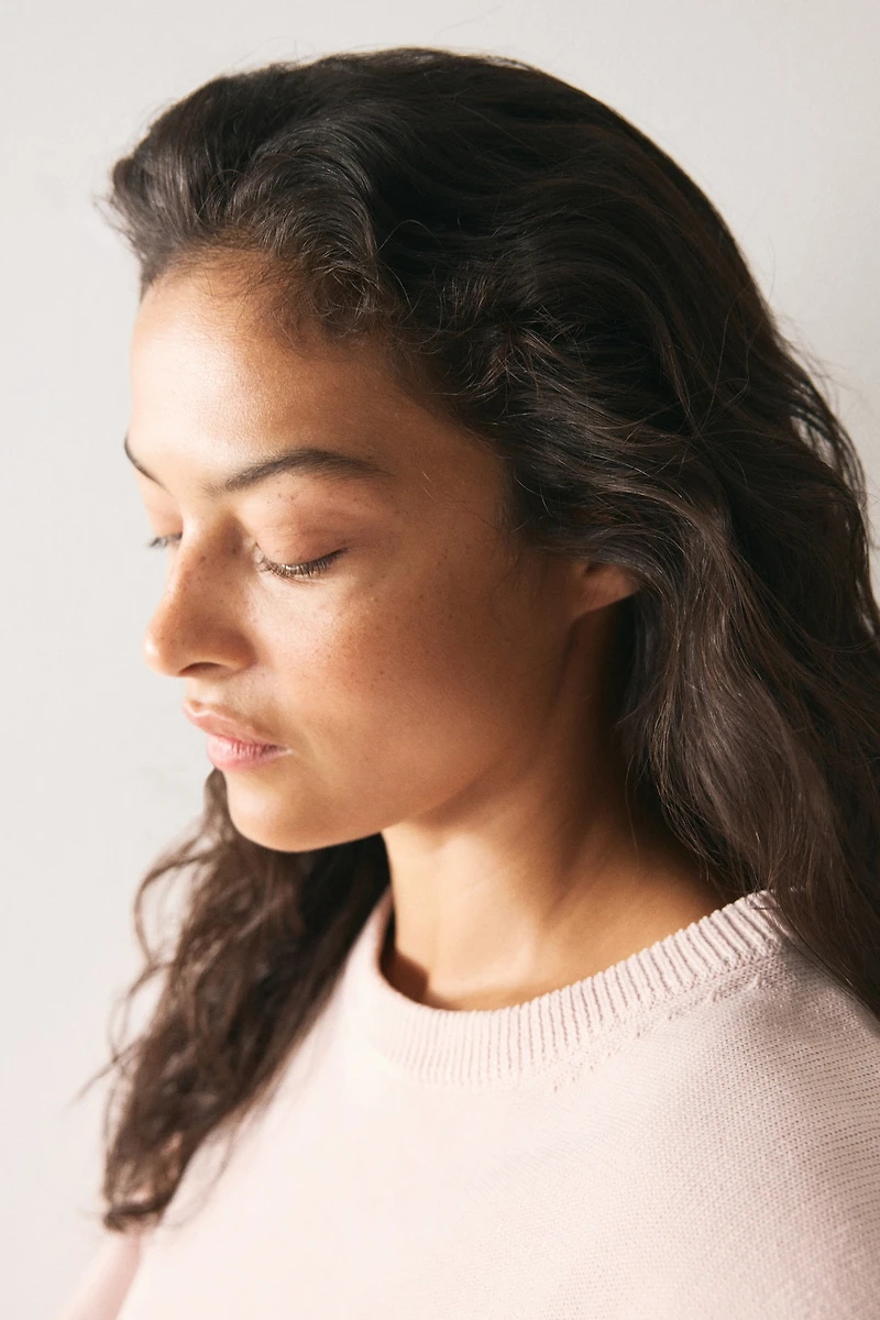 Roll-edge Sweater