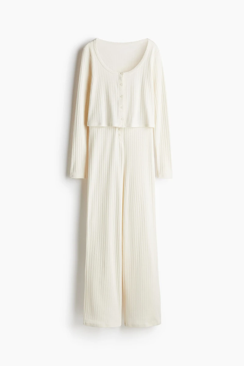 Pyjama en pointelle de coton