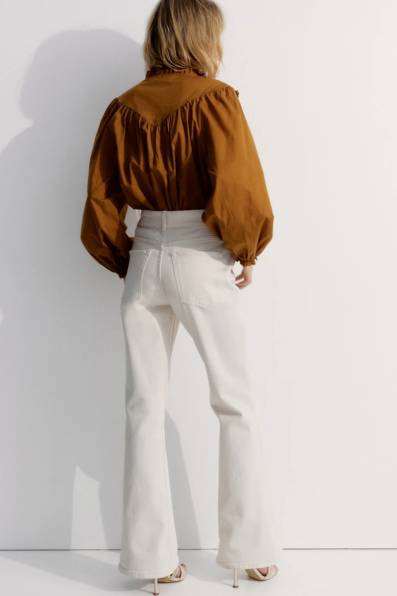 Jean évasé taille haute