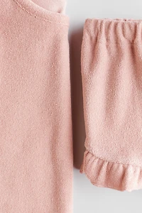 Ensemble volanté 2 pièces en tissu éponge