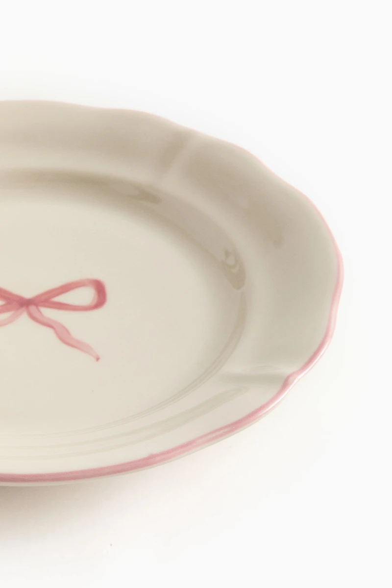 Hand-Painted Stoneware Appetizer Plate