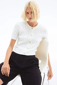 Cable-Knit Cardigan