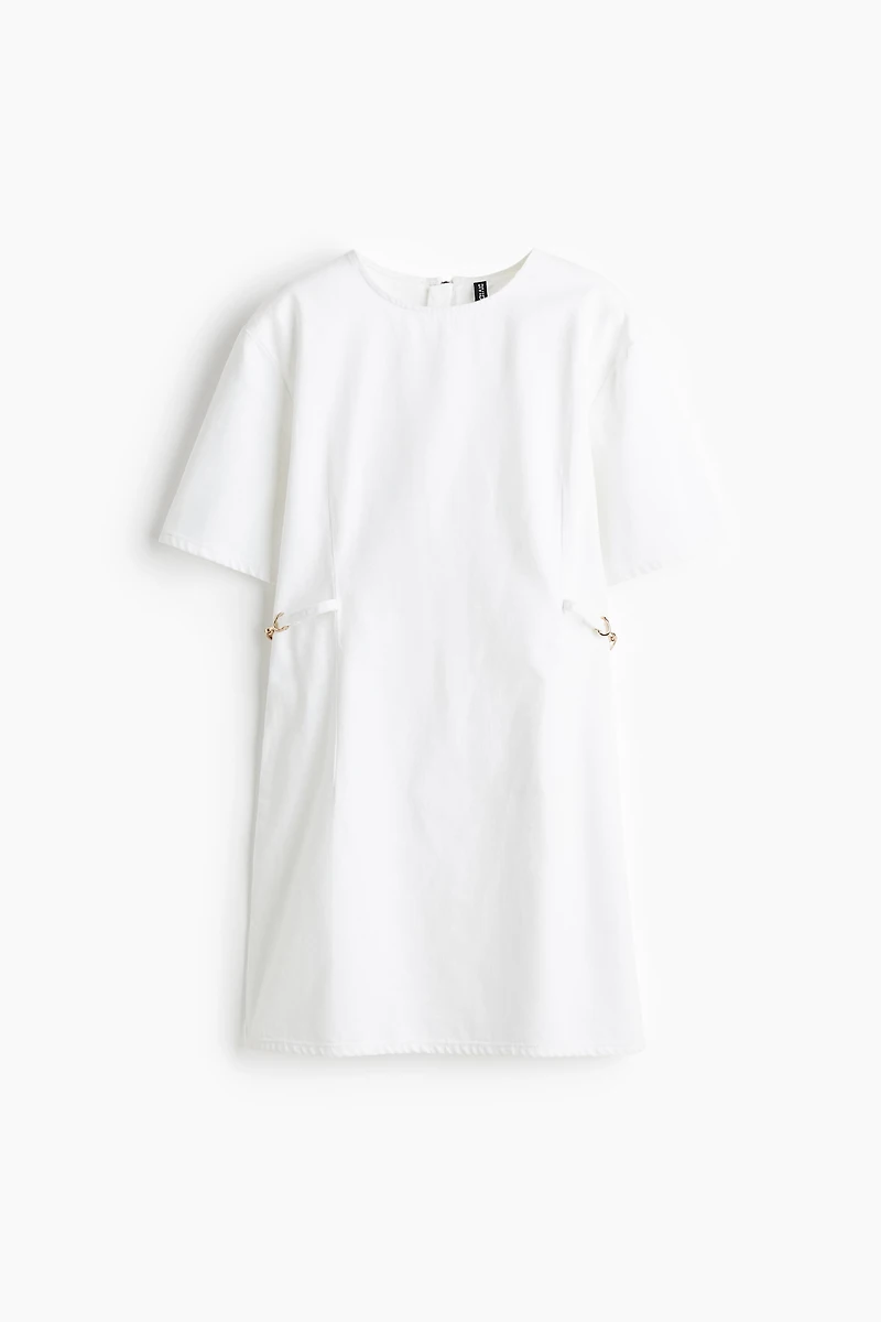 Buckle-Detail Denim Dress