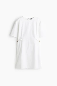 Buckle-Detail Denim Dress