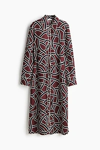 Robe à motif avec ceinture nouer