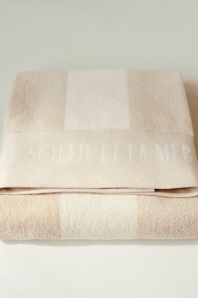 Serviette de plage rayée en coton