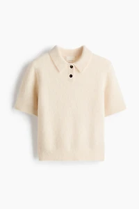 Alpaca-Blend Polo Shirt