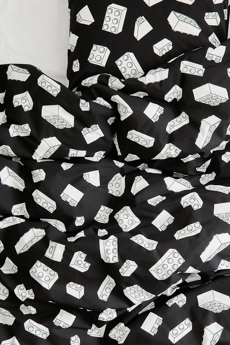 Patterned Cotton Duvet Cover Set