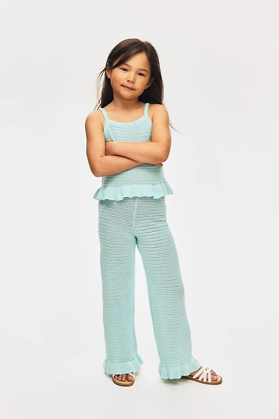 Cotton-Knit Strappy Top