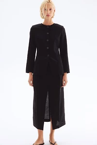 Linen-Blend Jacket