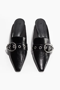 Mules à talon bobine