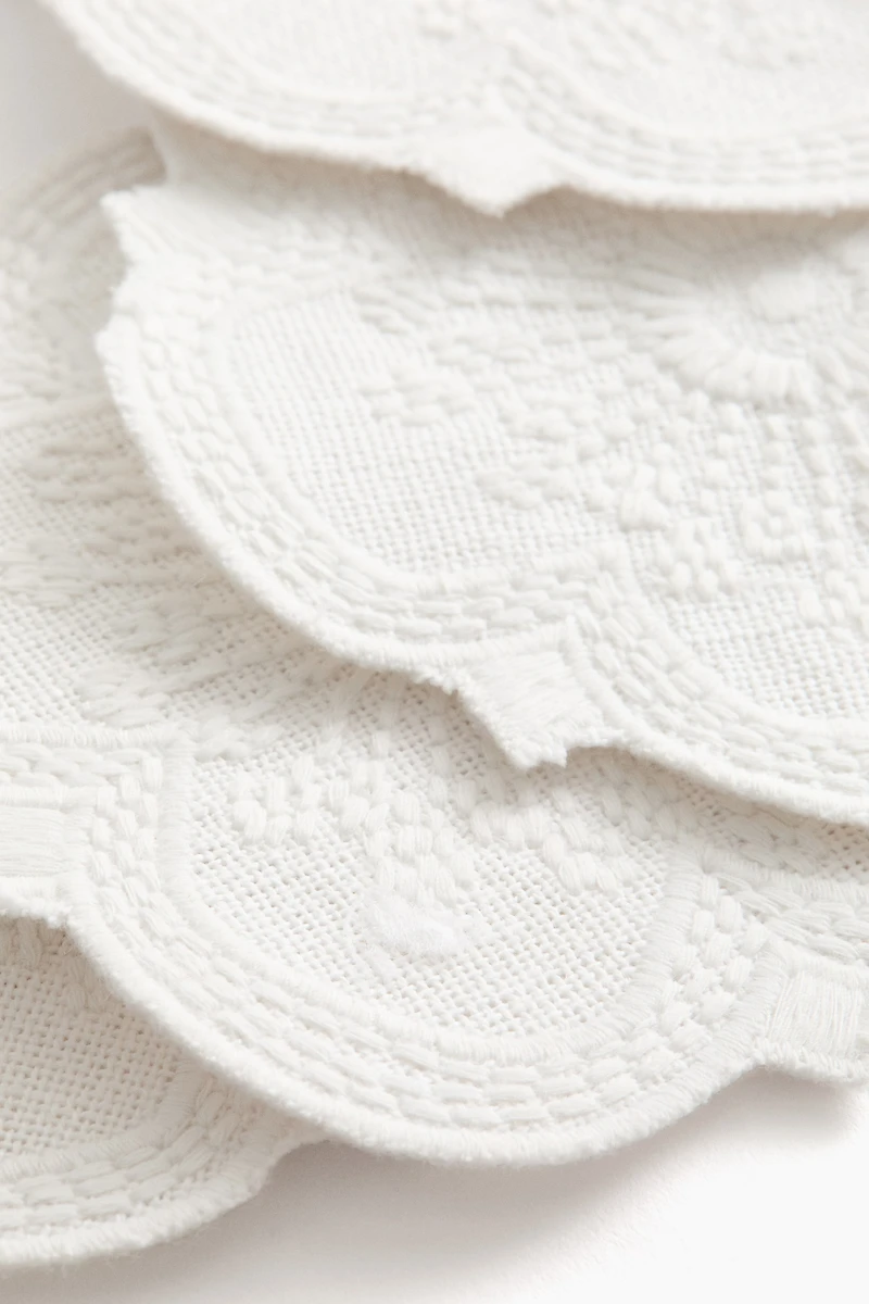 4-Pack Embroidered-Detail Coasters