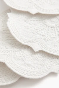 4-Pack Embroidered-Detail Coasters