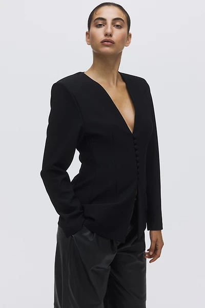 Collarless Hourglass Blazer