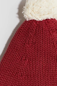 Fine-Knit Cotton Santa Hat