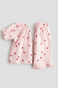 2-Piece Printed Muslin Set