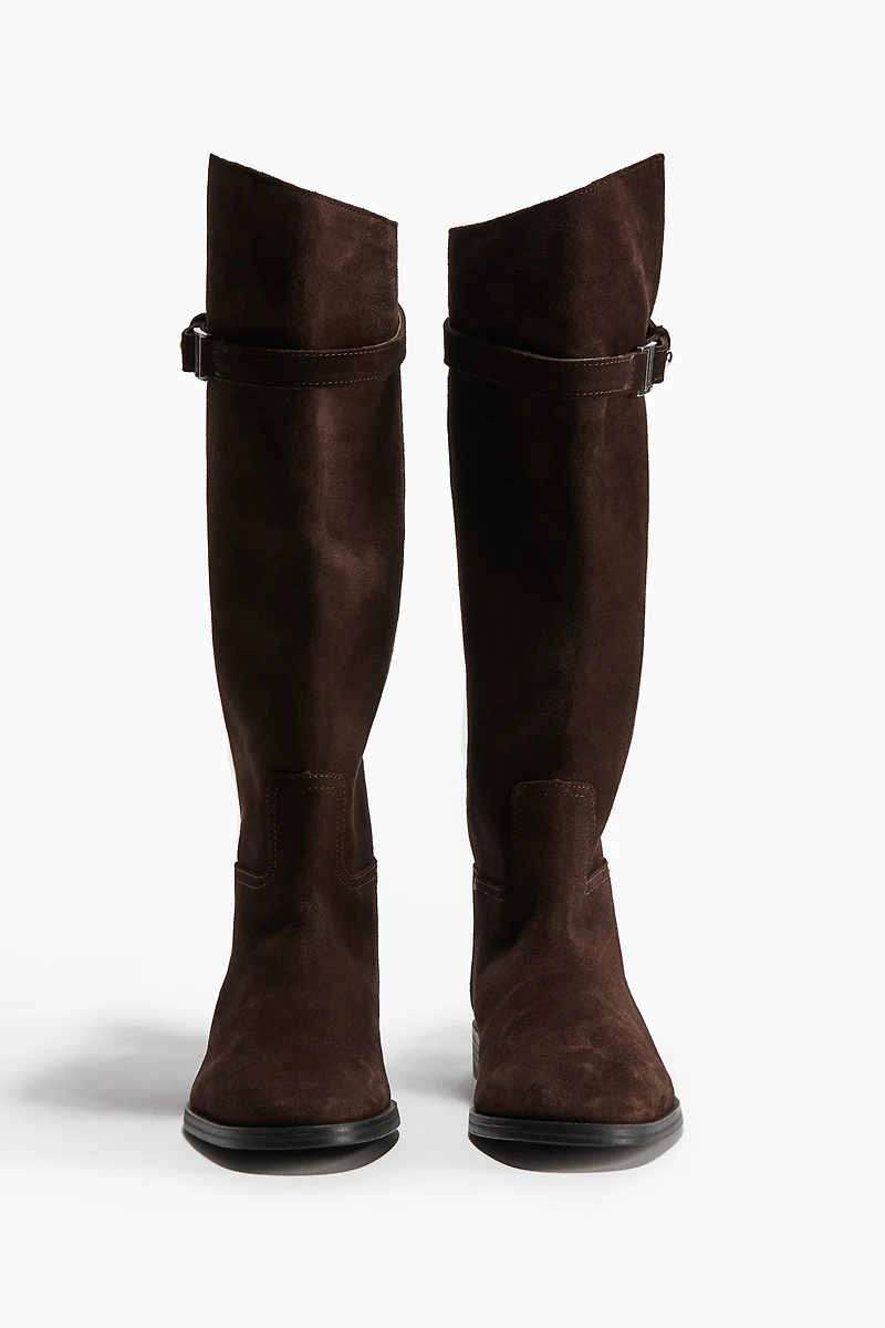 Bottes en cuir au genou