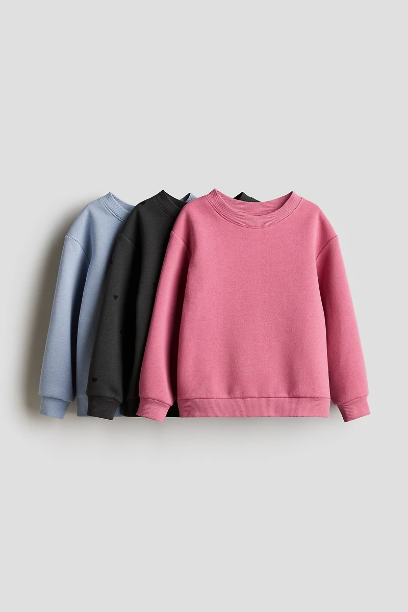 3-pack Brushed-Inside Sweatshirts