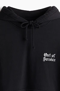 Loose Fit Printed Hoodie
