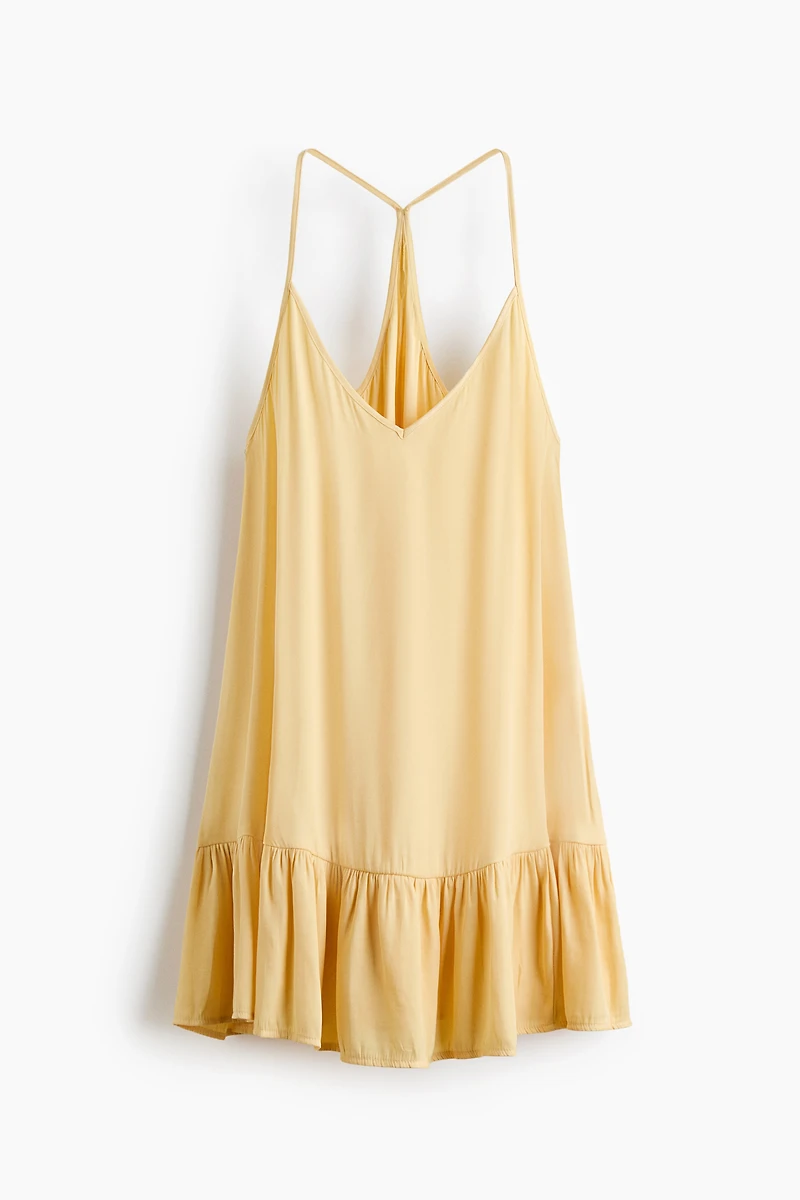Robe trapèze à bretelles fines