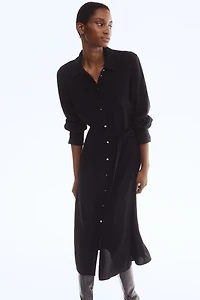 Tie-Belt Shirt Dress