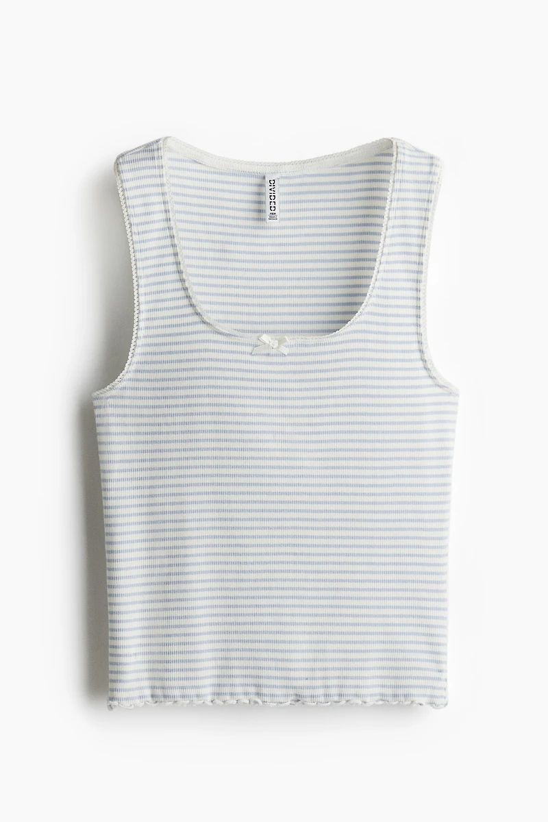 Pointelle Jersey Tank Top