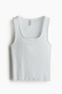 Pointelle Jersey Tank Top