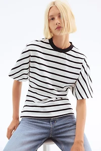 Defined-Waist Cotton T-Shirt