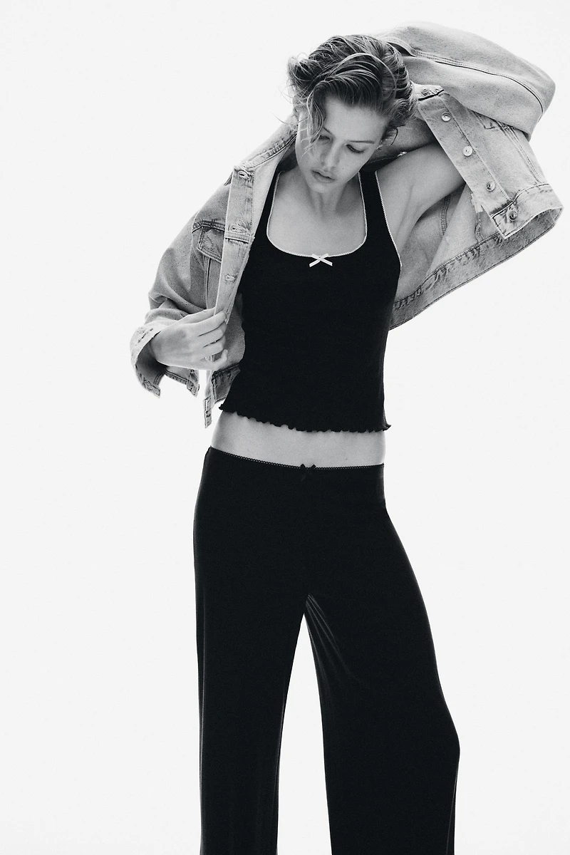 Pointelle Jersey Tank Top