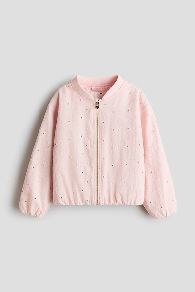 Blouson avec broderie anglaise