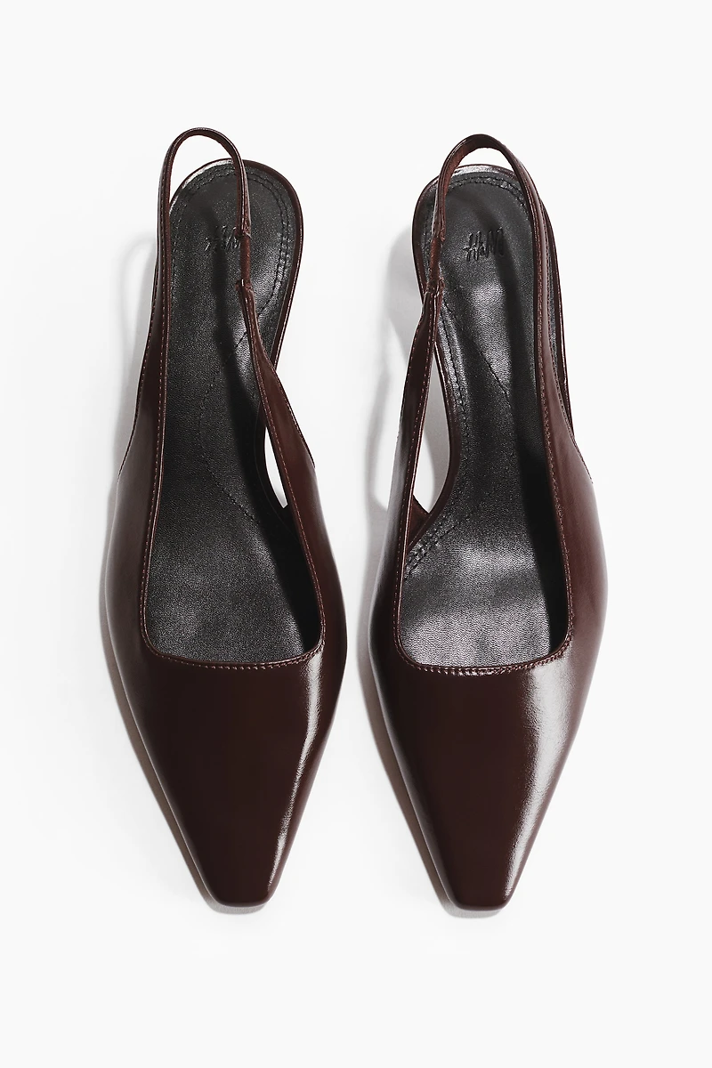 Escarpins à bride arrière petit talon