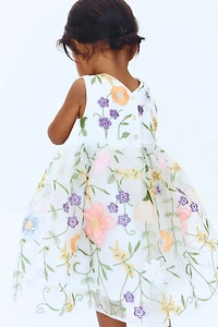 Embroidered Organza Dress