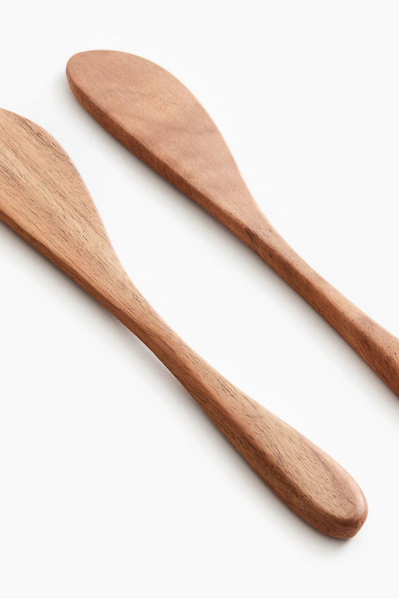 2-Pack Wooden Butter Knives