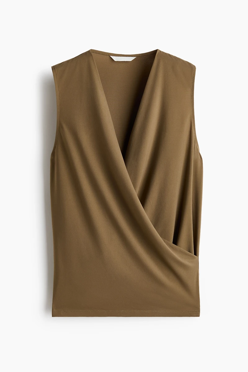 Sleeveless Wrap Top