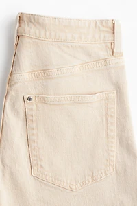 Jean court et ample Taille Haute