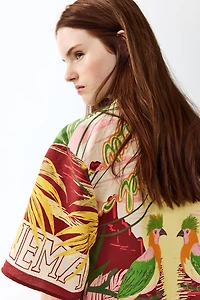 Short-Sleeved Patterned Shirt