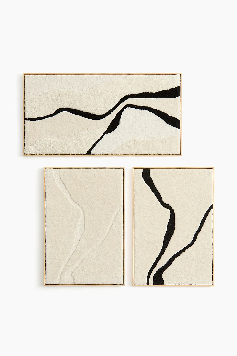 Grande décoration murale en laine bouclée