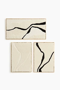 Grande décoration murale en laine bouclée