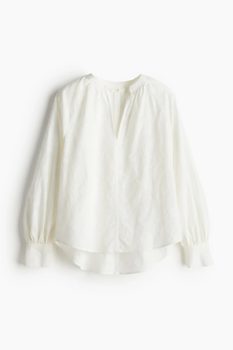 Blouse en tissu jacquard