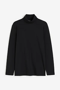 Slim Fit Cotton Turtleneck Shirt
