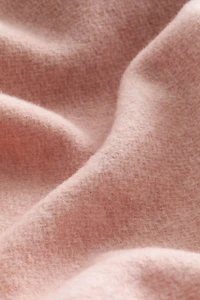 Couverture à franges en laine mélangée